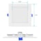 Luxrite 6 Inch Square LED Recessed Downlight 5CCT 2700K-5000K 15W 1400LM Dimmable Wet Rated ETL Baffle LR23740-1PK - alternate 8